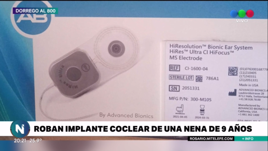 Robaron el implante coclear que iban a ser utilizado para devolverle la audición a una niña de 9 años
