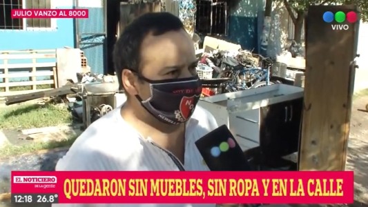 Tras incendiarse su casa, una familia perdió todo en barrio San Francisquito