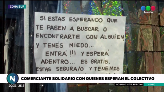 Pura empatía: un comercio de zona sur ofrece a los vecinos que esperen el colectivo dentro del local