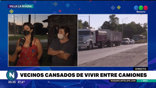 Vecinos de Villa La Rivera están cansados de vivir entre camiones y luchan por una obra fundamental