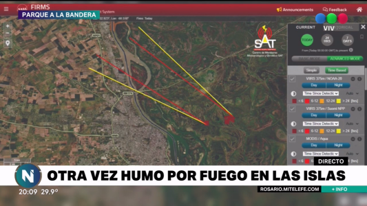 Se reactivaron dos focos en las islas y volvería el humo por la madrugada