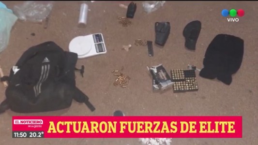 Detenidos con cocaína, armas y cubiertas robadas en once allanamientos
