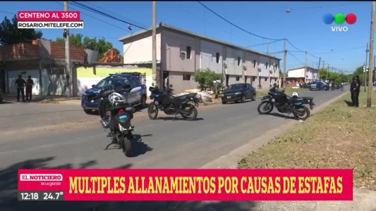 Rosario amaneció con allanamientos y detenidos por dos causas federales