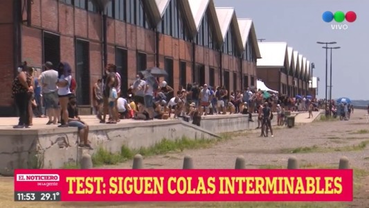 Covid: siguen colas interminables para hisoparse