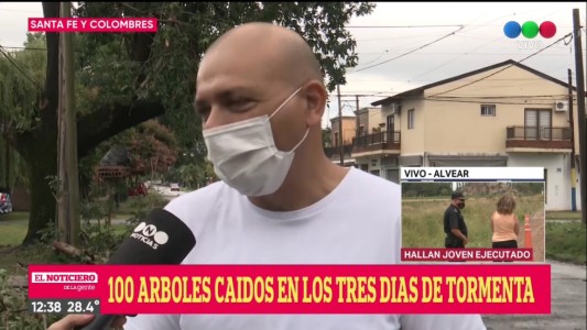 Las tormentas ocasionaron destrozos en barrios de la ciudad