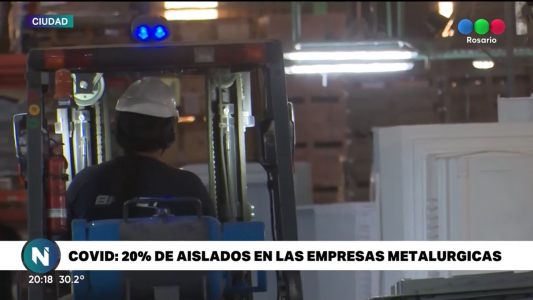 Covid: 20% de aislados en empresas metalúrgicas