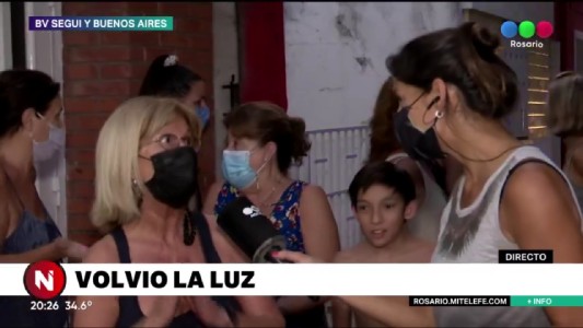 Se hizo la luz: vecinos aplauden por el restablecimiento de la energía eléctrica