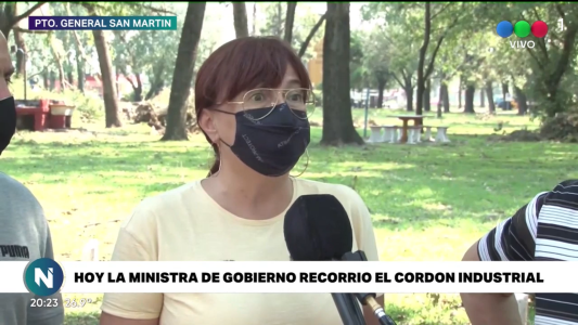 La ministra de Gobierno recorrió el Cordón Industrial