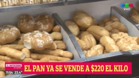 Semáforo en rojo: el kilo de pan alcanzó los 220 pesos