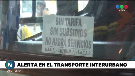 UTA: estado de alerta en el transporte interurbano