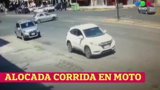 Persecución y choque a un cadete por robo