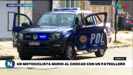 Un motociclista murió al chocar contra un patrullero