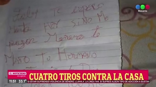 Dejaron nota con amenaza que luego cumplieron: cuatro balazos