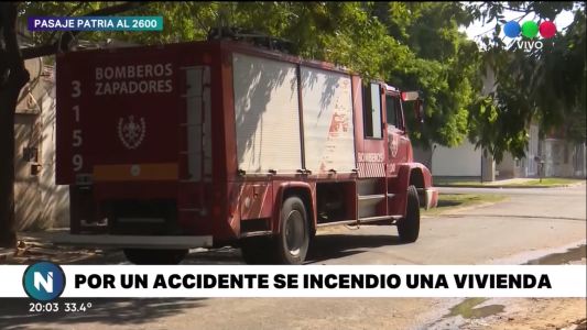 Por accidente se incendió una vivienda