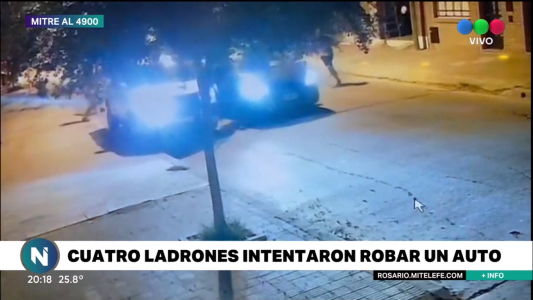 Robo frustrado: para sorpresa de los ladrones, al huir su víctima le dobló la puerta del auto