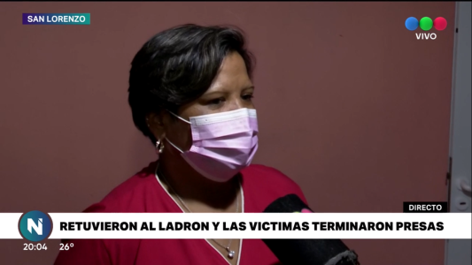 Retuvieron al ladrón y las victimas también terminaron presas