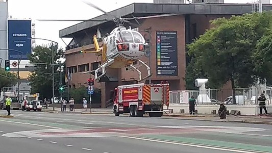 Chocó con un camión y lo trasladaron grave en helicóptero hacia el Heca