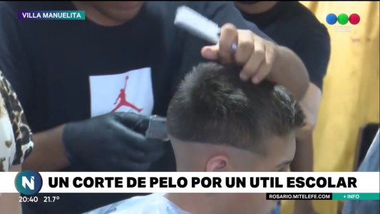 Movida solidaria: un corte por un útil escolar