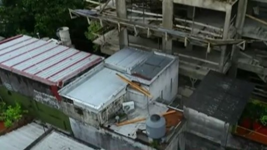 Derrumbe de una obra en construcción en Villa Santa Rita