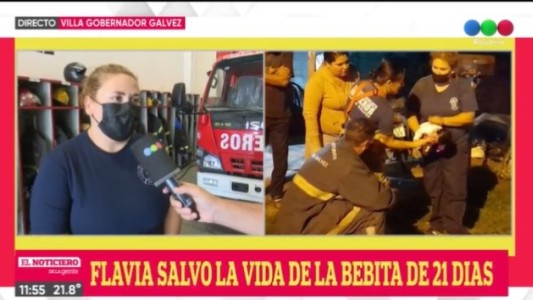 Bomberos Voluntarios salvaron la vida de una bebé