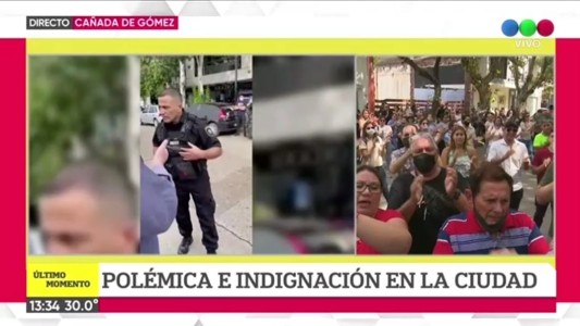 Ciudadanos de Cañada de Gómez reclaman por la libertad de un policía detenido