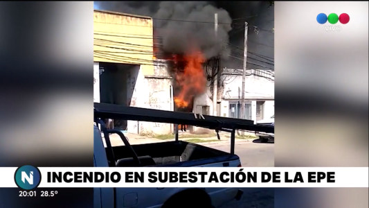 Fuego en una subestación de la EPE de Perú y San Lorenzo