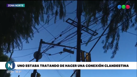 Robo de cables: dos personas recibieron una fuerte descarga eléctrica