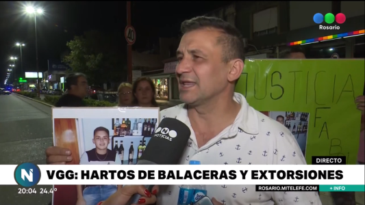 Marcha en VGG: vecinos y familiares repudiaron el crimen del hijo de un comerciante