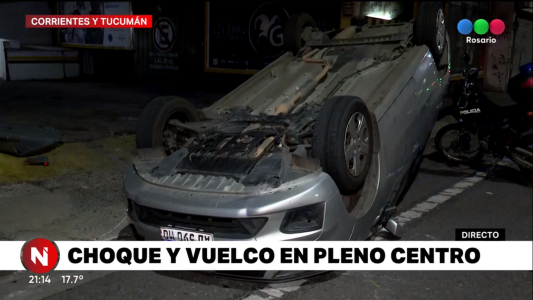 Impresionante choque y vuelco en Corrientes al 300
