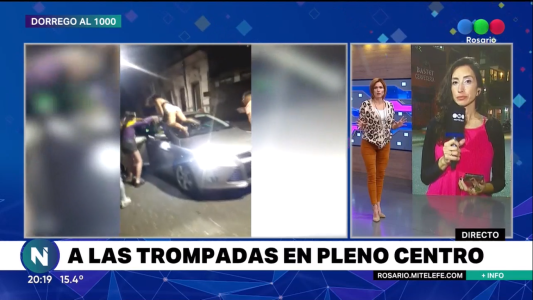 Brutal pelea callejera entre jóvenes