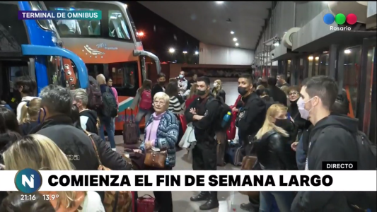 Video: Comenzó el éxodo turístico de Semana Santa desde la Terminal