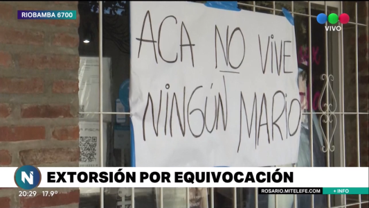 Extorsión por equivocación: “Acá no vive ningún Mario”