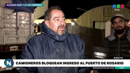 Protesta de camioneros que permanecen varados desde hace una semana