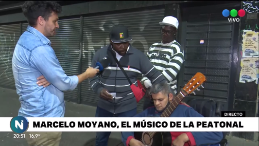 Efecto solidaridad: Marcelo Moyano consiguió reponer su guitarra para seguir cantando