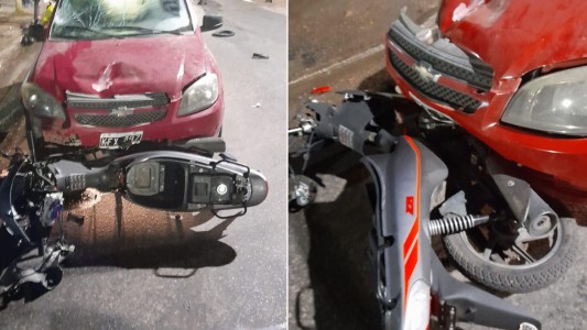 Un policía borracho chocó a dos jóvenes y uno está en grave estado