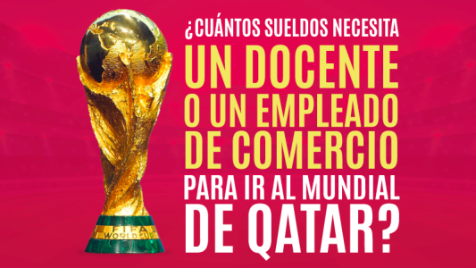¿Cuántos sueldos necesita un docente o un empleado de comercio para ir al Mundial de Qatar?