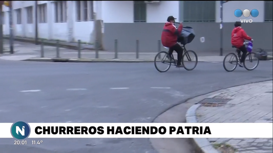 Churreros haciendo patria