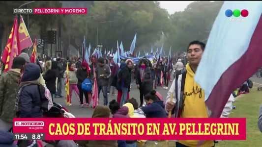 Cortes de tránsito en Avenida Pellegrini por manifestación del Polo Obrero