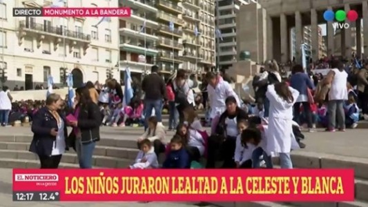 Volvieron las promesas a la Bandera en el Monumento