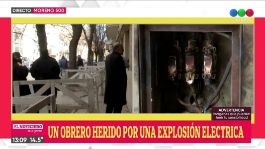 Un operario sufrió quemaduras en su rostro por una explosión eléctrica
