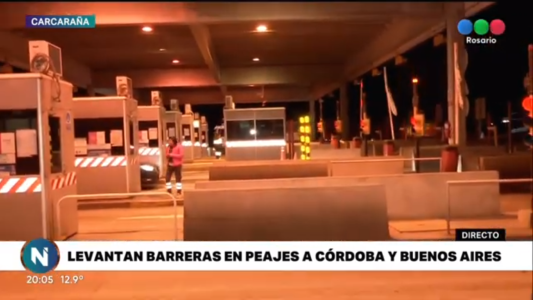 Paro de trabajadores de peajes: levantan barreras en los corredores a Córdoba y Buenos Aires