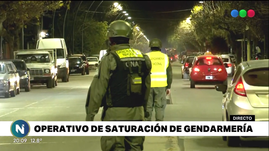 Operativo saturación de Gendarmería en barrio Godoy