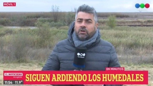 Otra vez: incendio de pastizales en las Islas frente a Rosario