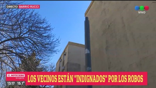 Indignación de vecinos de barrio Rucci por robo de farolas de alumbrado público