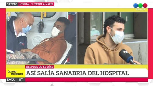 El emotivo momento en el que Gabriel Sanabria es dado de alta