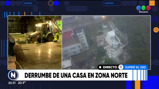 Derrumbe de casa en zona norte: continúan trabajando los equipos de rescate