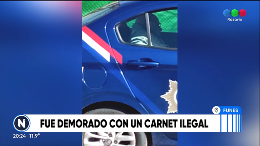 El conductor que agredió a una mujer, ahora golpeó a un funcionario de Funes y le retiraron una licencia ilegal