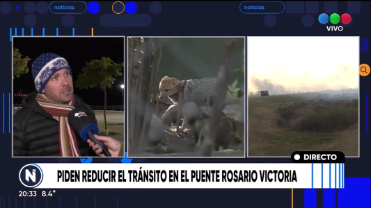 Piden reducir el tránsito en el Puente Rosario - Victoria