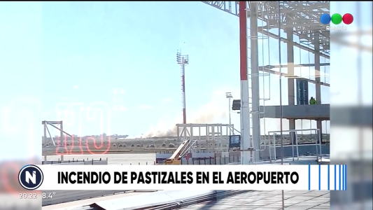 Aeropuerto de Rosario: se desató un incendio cerca de la pista