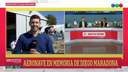 El avión Tango D10S en homenaje a Diego Maradona llegó al aeropuerto de Rosario